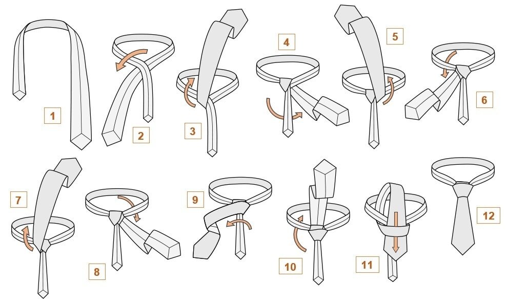 Как завязать галстук, бабочку, платок