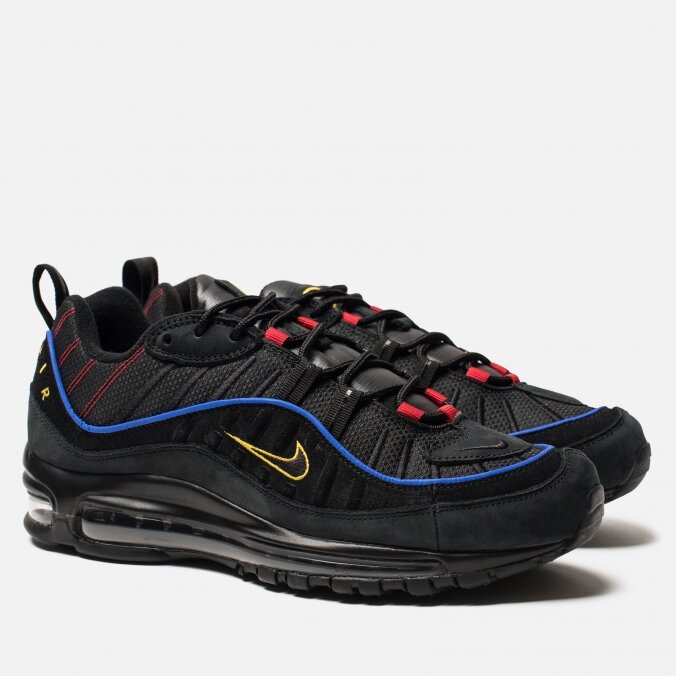 Air max 98 black amarillo on feet hotsell