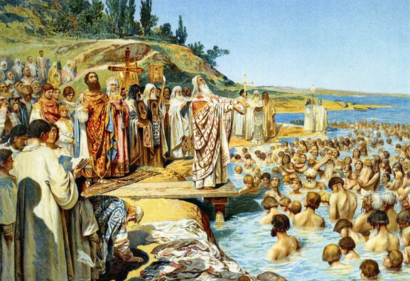 "Крещение Руси". Художник  В. М. Васнецов