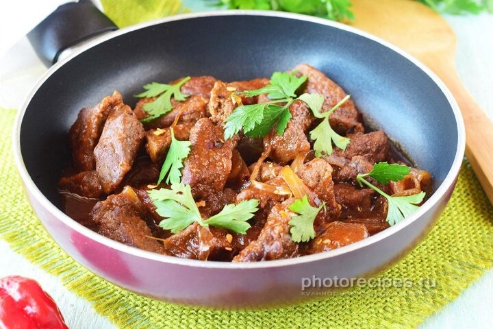  Фото вкусной говяжьей печени по-восточному от Авто-повара