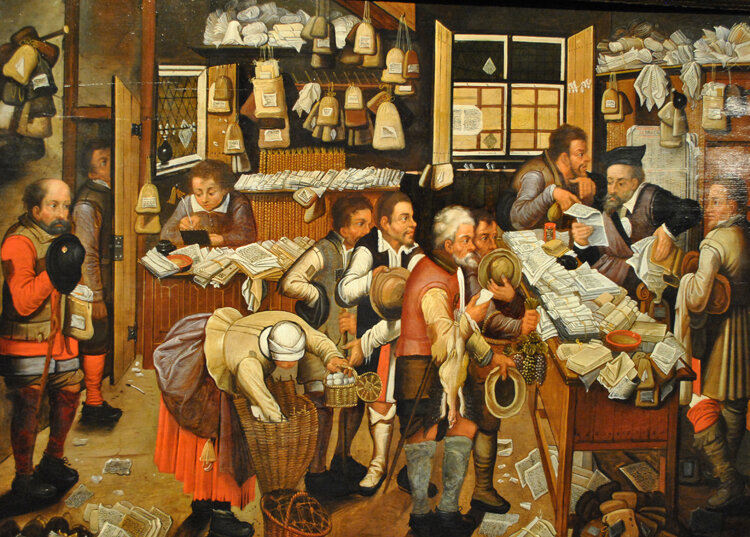 У нотариуса. Питер Брейгель-младший (1564-1636, Нидерланды)