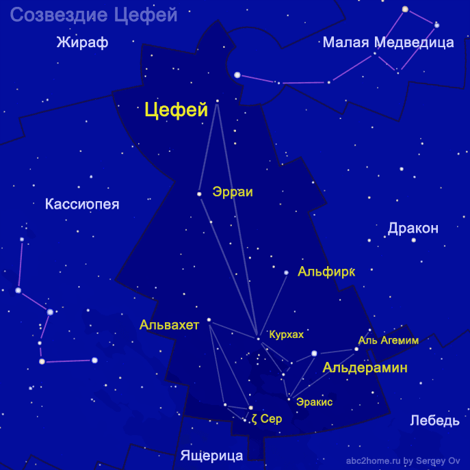 Созвездие цефея схема