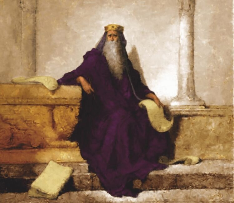 Соломо́н — третий еврейский царь.
                      (гравюра Густава Доре "Царь Соломон в преклонных летах")