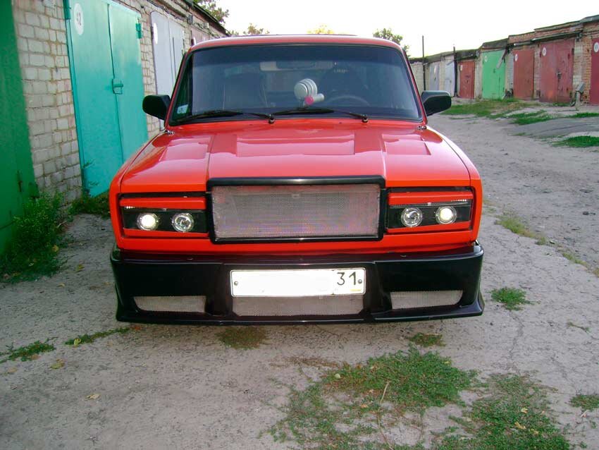 Ваз 2107 своими руками. ВАЗ 2107 Tuning Bumper. Самодельный обвес на ВАЗ 2107. Тюнинг бампера ВАЗ 2107. ВАЗ 2107. Бампер обвес.