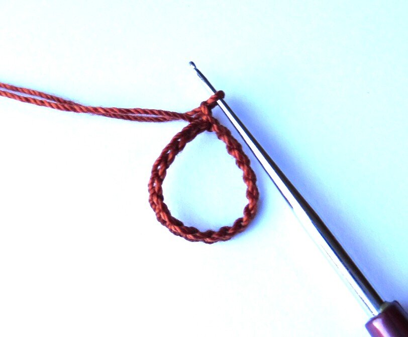 Колечко из воздушных петель