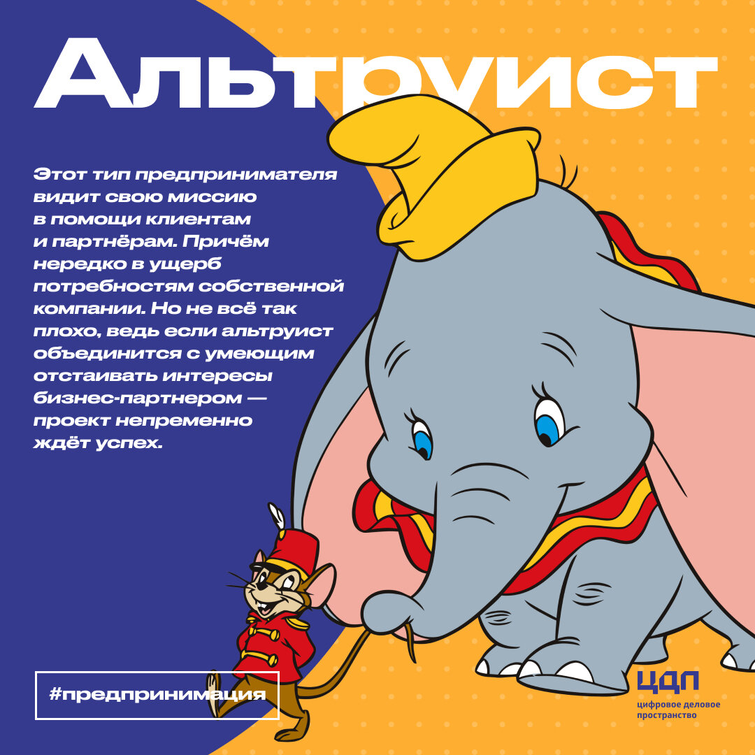 Листайте и выбирайте, какой вы предприниматель. А дальше - опрос!