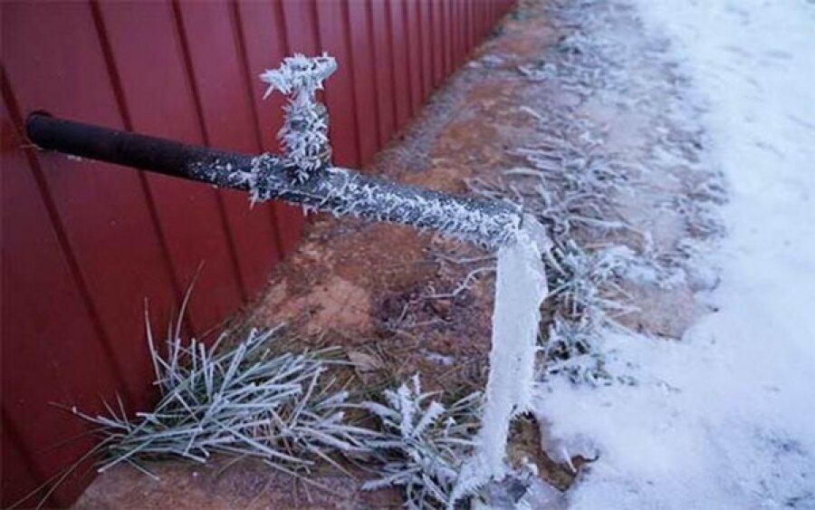 Замерзание водопроводных труб