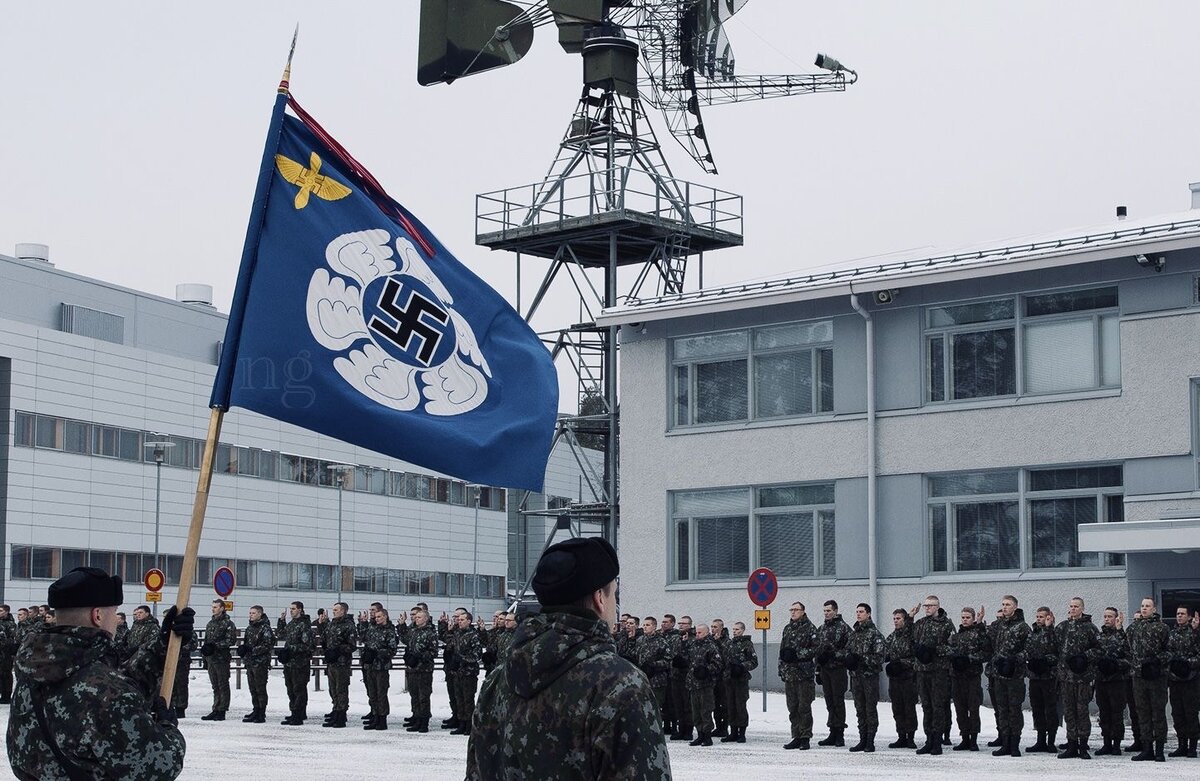 Свастика в подразделении ВВС Финляндии, 2020 год.
