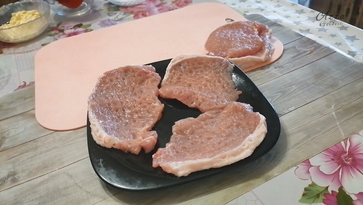 отбивное мясо в панировочных сухарях