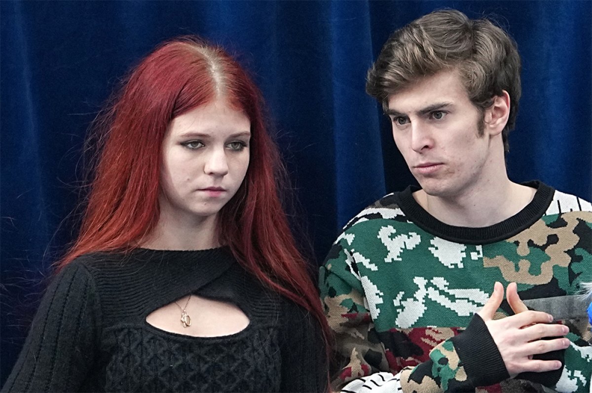    Фигуристы Александра Трусова и Марк Кондратюк.