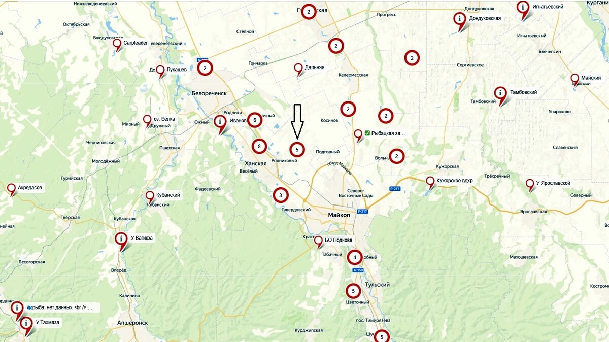 Платники в радиусе 100км от Майопа и Белореченска. Рейтинг платников  Республики Адыгея и Краснодарского края. | Рыбалка на Кубани и в Адыгее. |  Дзен