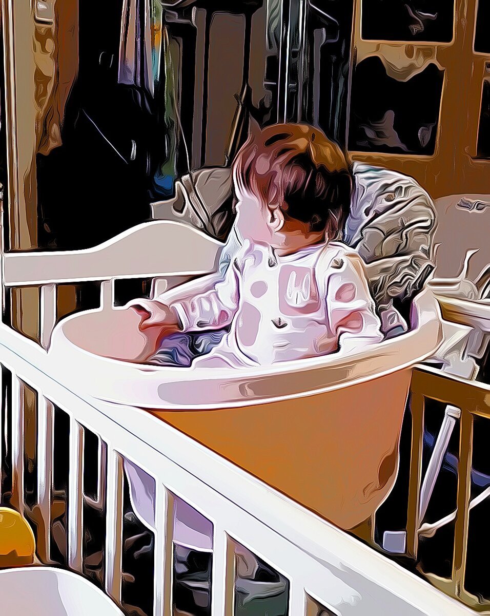 Дочка в ванночке. Фото автора