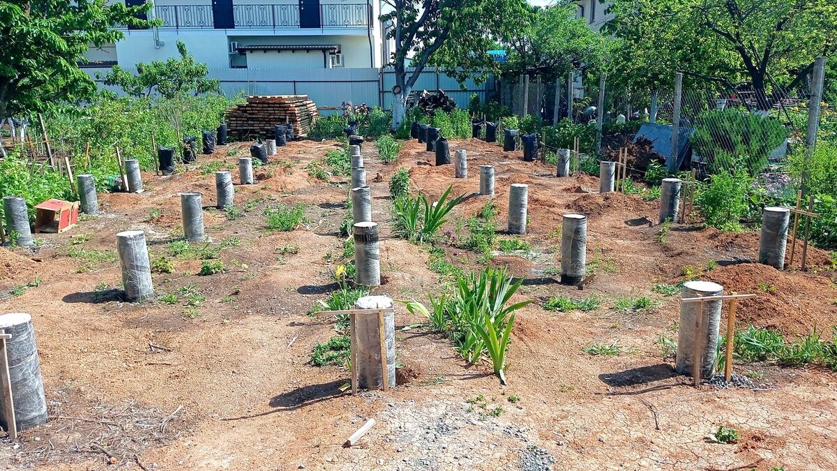 Свайное поле из жби свай