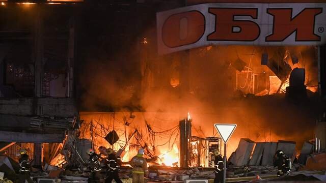 Пожар в  гипермаркете OBI
