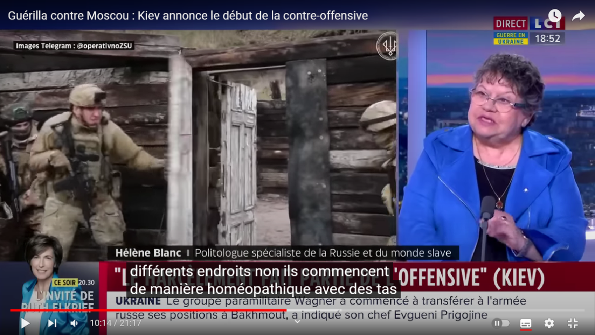 Элен Блан и выражение " на гомеопатический манер" в субтитрах