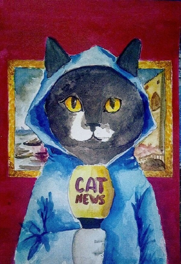 Портрет эрмитажного кота конкурс рисунков школьников