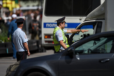    Россия, Москва, Экстренные службы на улицах Москвы, Полиция, ДПС ©Николай Корешков РИАМО