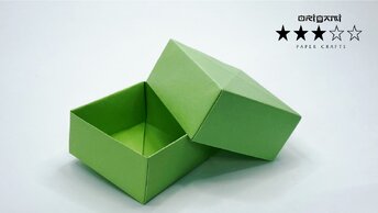 Бумажная Оригами коробочка из листа бумаги. Подробный видео урок для детей. ★★★☆☆