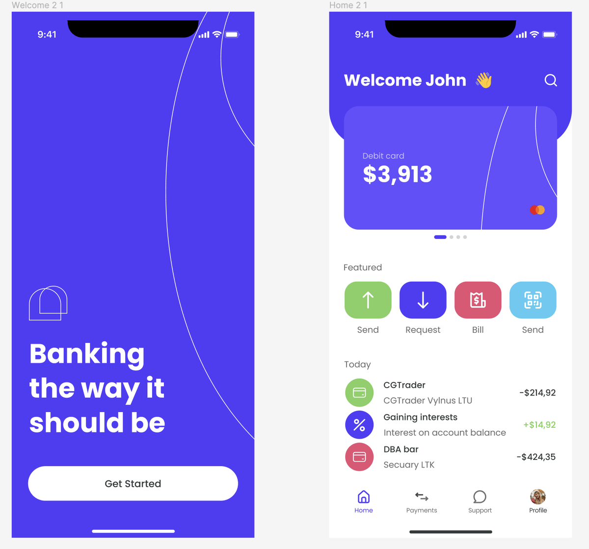 2й вариант UX design приложения
