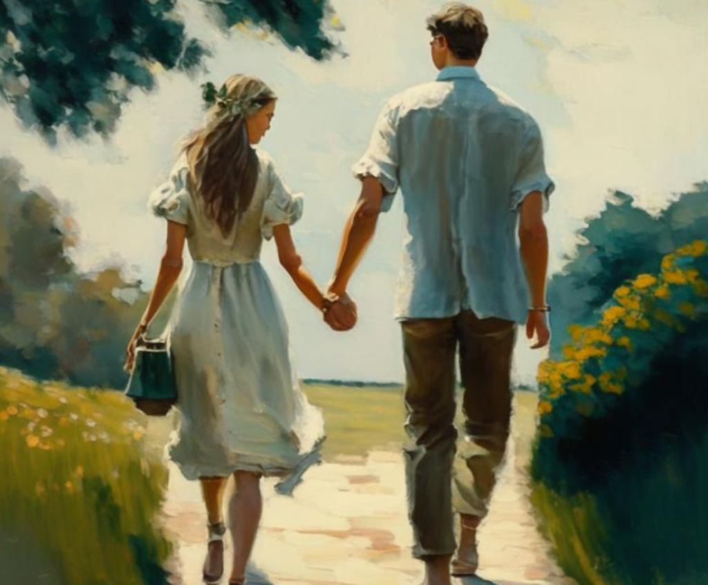 Встреча любовной пары