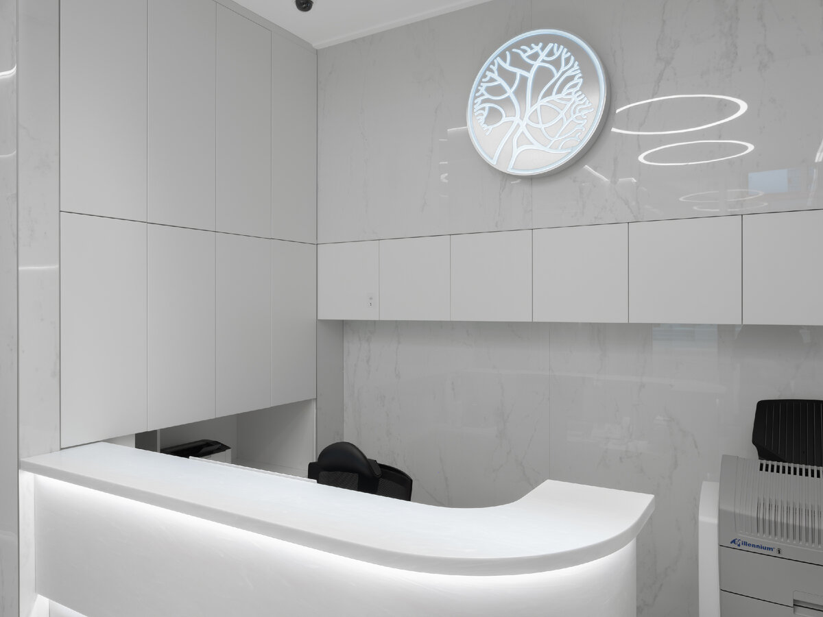 Клиника медицинской реабилитации «Сад Здоровья» г. Москва. Дизайнер: Фоат Фатыхов. Подсветка светодиодной лентой - lednikoff.ru  