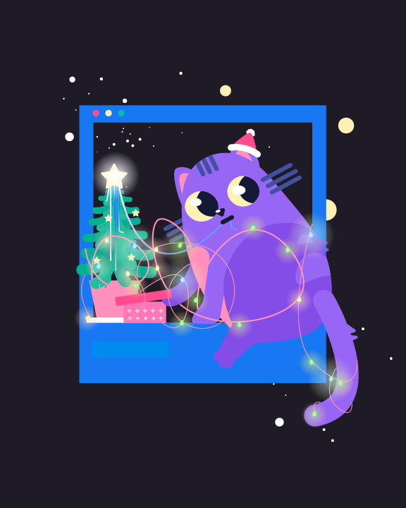 Новогодний котик по имени «Он-опять-грызет-украшения-для-елки»
