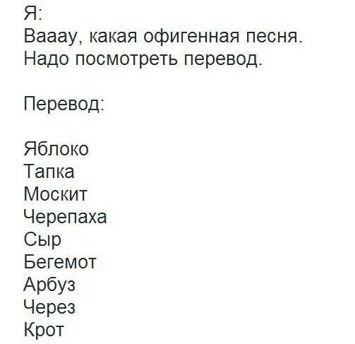 Никогда, никогда, НИКОГДА не читайте переводы песен 😁