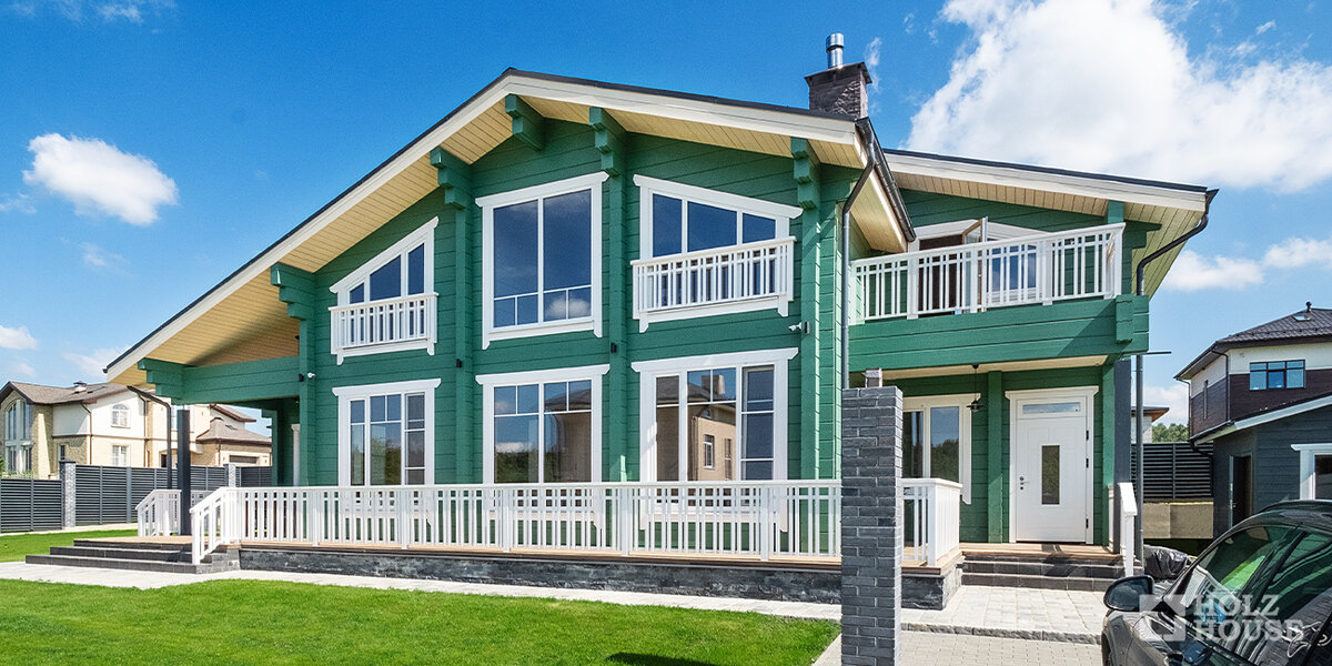 Дом из клееного бруса по проекту "Белфаст"