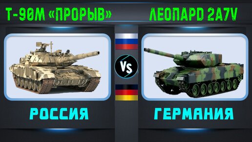 Современные танки: Т-90М «Прорыв» vs Леопард 2A7V Сравнение танков | Россия vs Германия