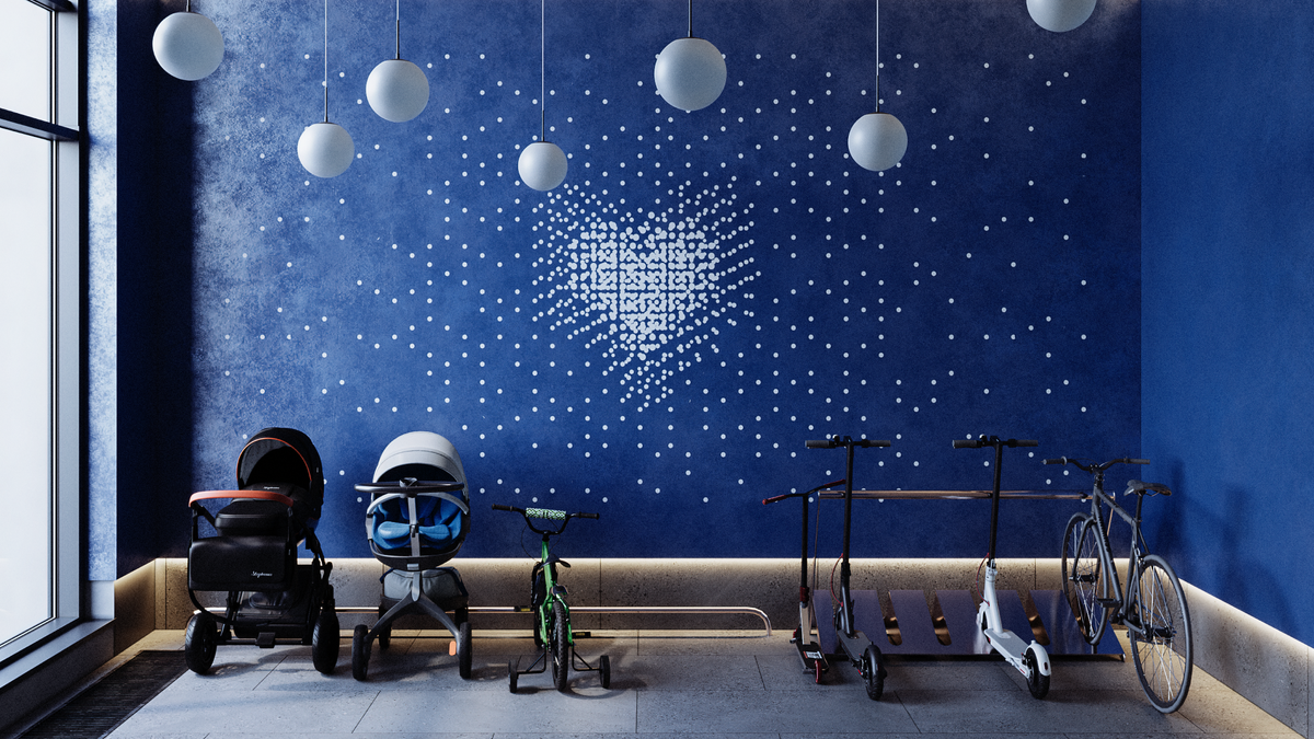 Колясочные на первых этажах семейного жилого квартала iLove
