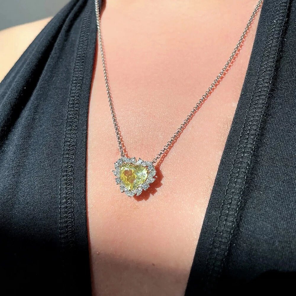 подвеска с желтым сапфиром и бриллиантами My Diamonds
