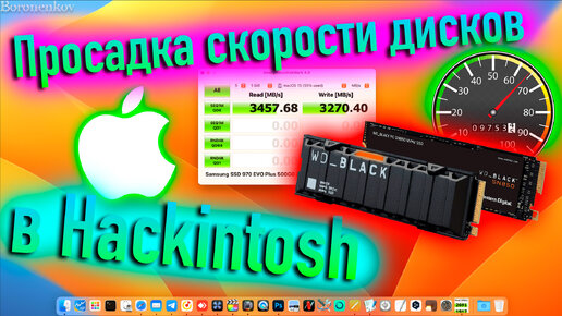 ПРОСАДКА СКОРОСТИ NVME/SATA ДИСКОВ В HACKINTOSH! - ALEXEY BORONENKOV | 4K