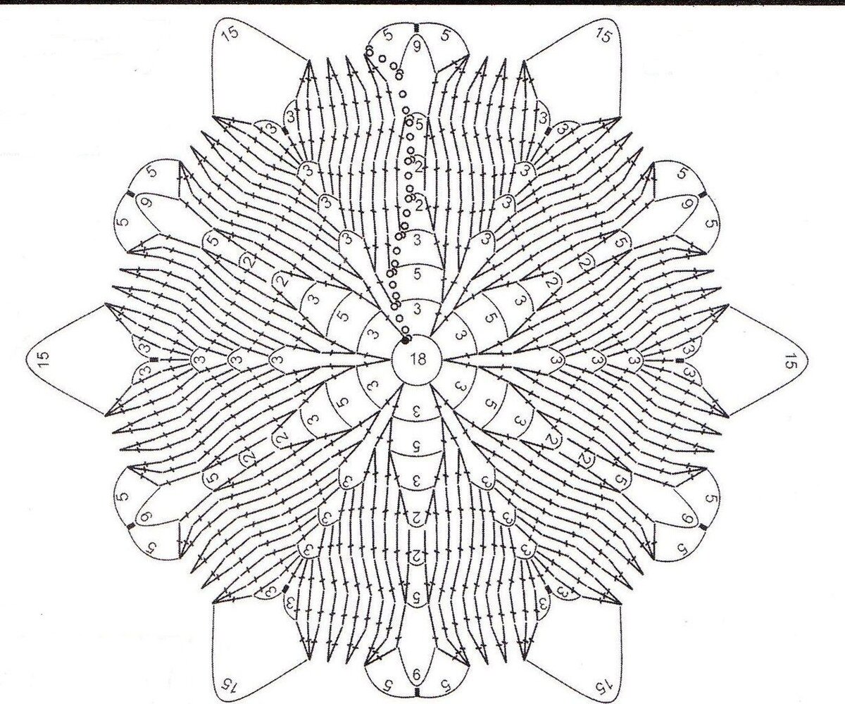 Восьмиугольные мотивы крючком со схемами