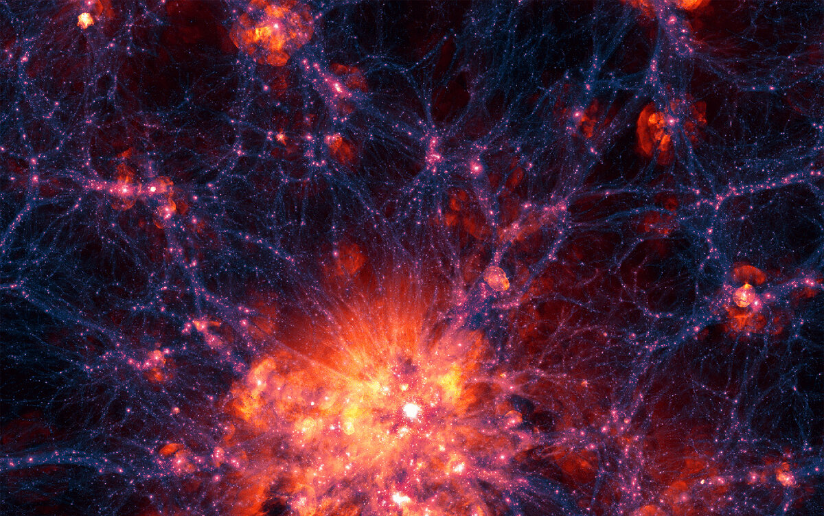 Галактические нити. Паутина Вселенной. Красная материя. Загадки Вселенной.