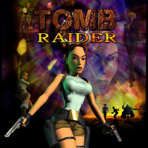 Tomb Raider. Обложка первой части игры. Игра была на диске.