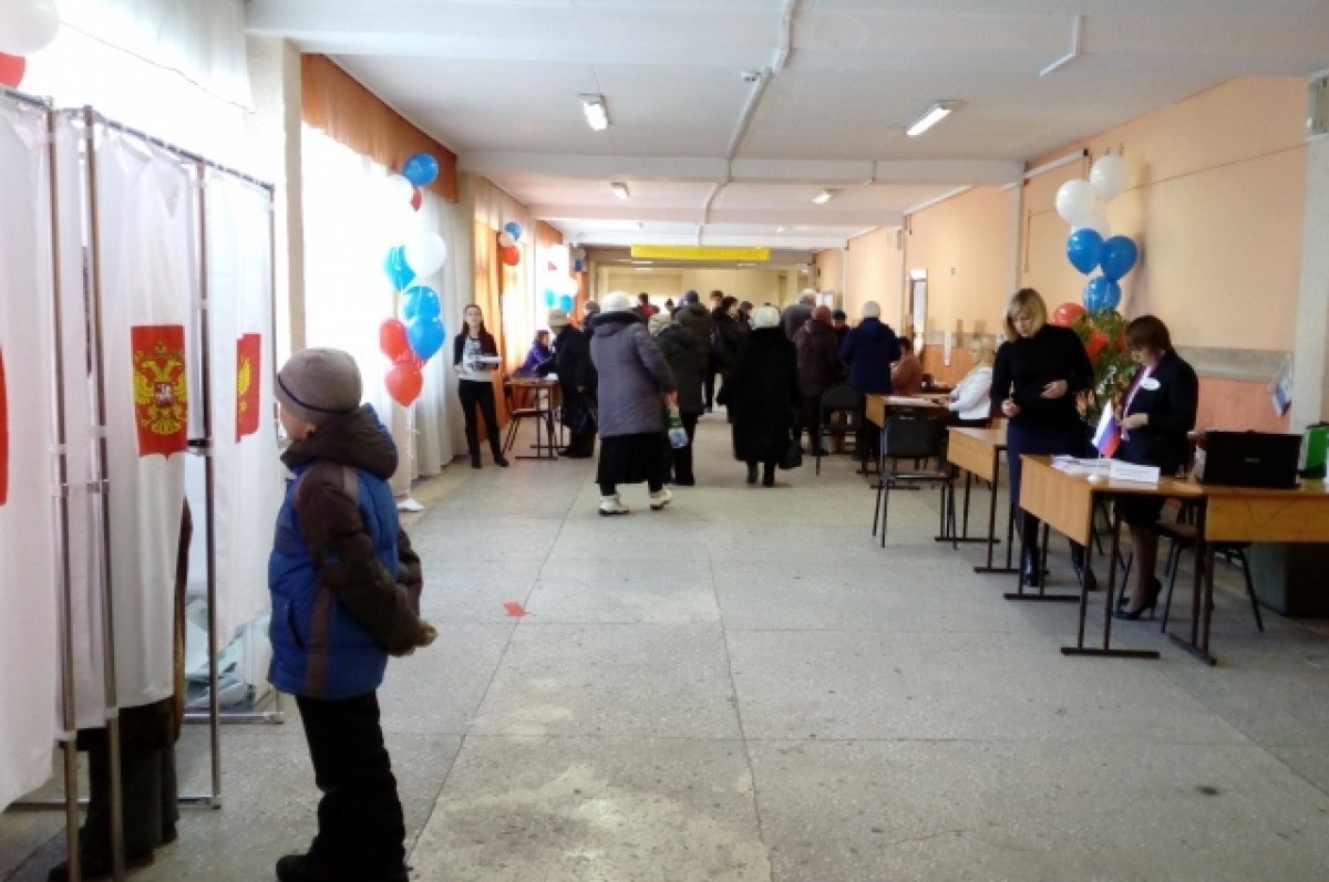 Пришли на избирательный участок всей семьей. Выборы. Выборы губернатора Новосибирской области 10 сентября.