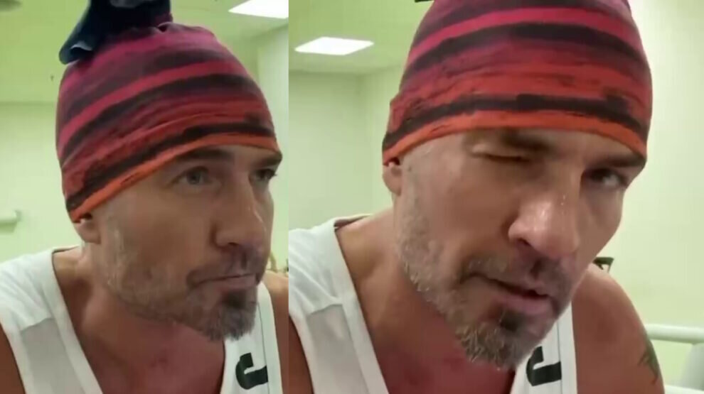    Кадры с тренировки фигуриста Романа Костомарова в больнице. Фото: соцсети фигуриста Костомарова.