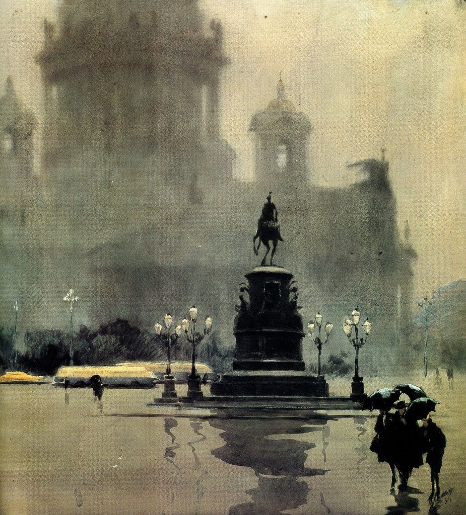 «Ленинград. Исаакиевский собор» Художник Борис Александрович Семёнов