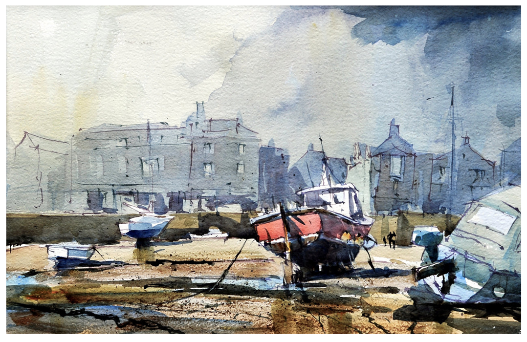 ДЖОН ХОР. Рыбацкие лодки, Бриксхэм. Размер - 14 "х 20" (36 см х 51 см). Акварель.
https://www.jhoar.com/product-page/fishing-boats-brixham
