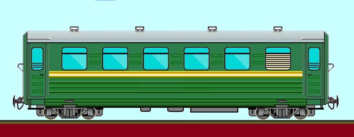 Авторская версия чертежа вагона ПВ-40. В Википедии чертеж черно-белый и детали иные
