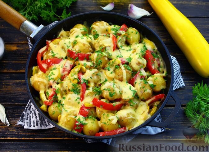 Овощное рагу с мясом на сковороде - рецепты с фото