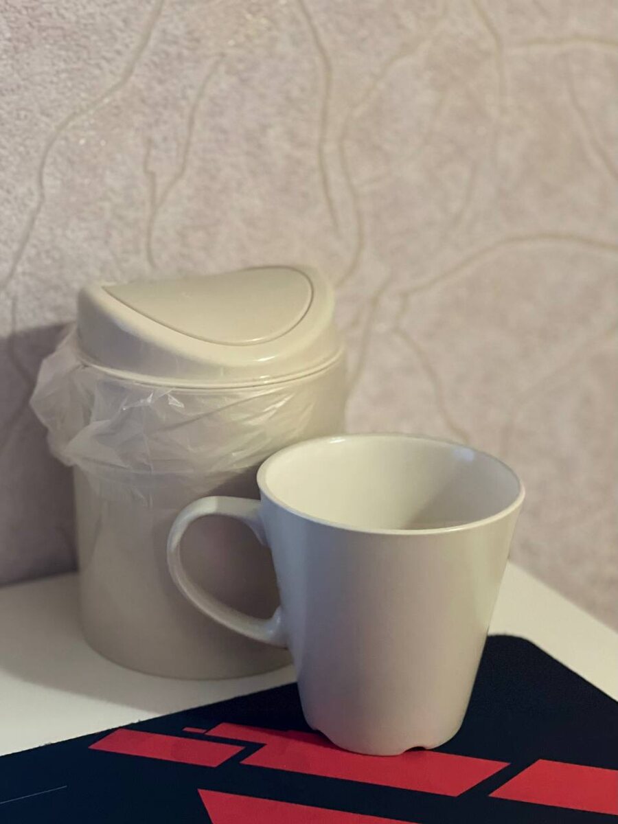 Сравнение размера контейнера с размером чашки.

