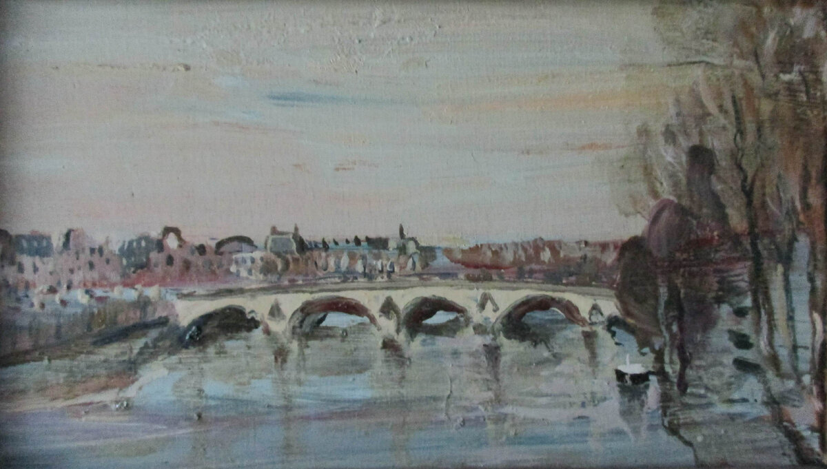 "Королевский мост" дерево.масло        8х16