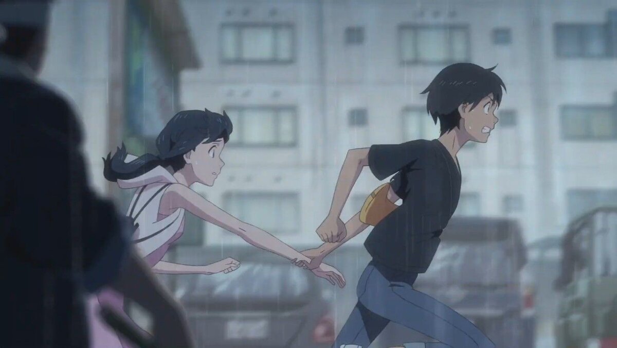 Кадр из аниме Дитя погоды