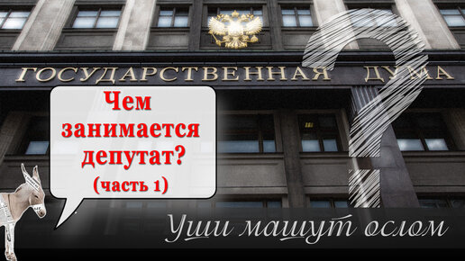 Чем занимается депутат? (часть 1)