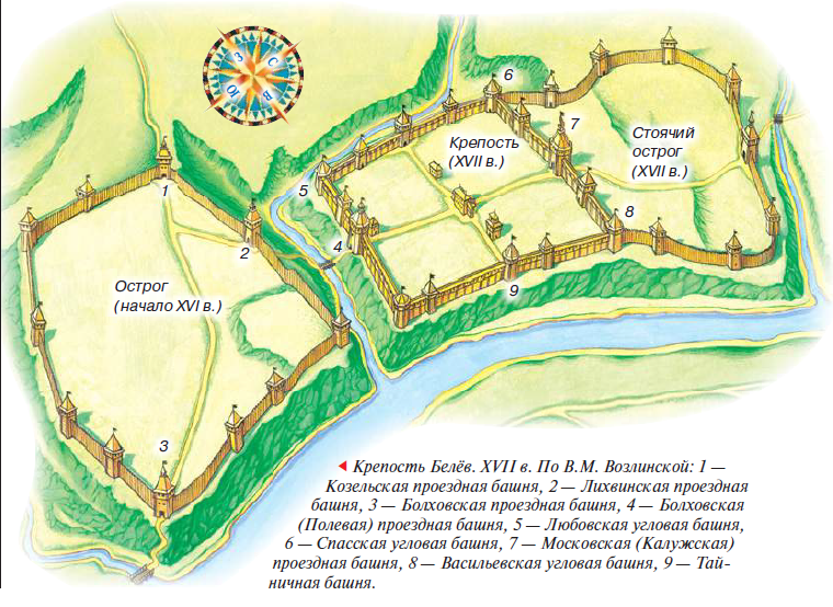 Белев тульская область карта