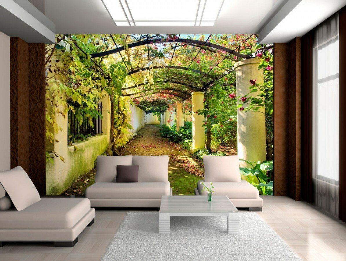 Расширение обои. Необычные стены в интерьере. Обои с перспективой в интерьере. Фотообои в интерьере. Расширение обои.