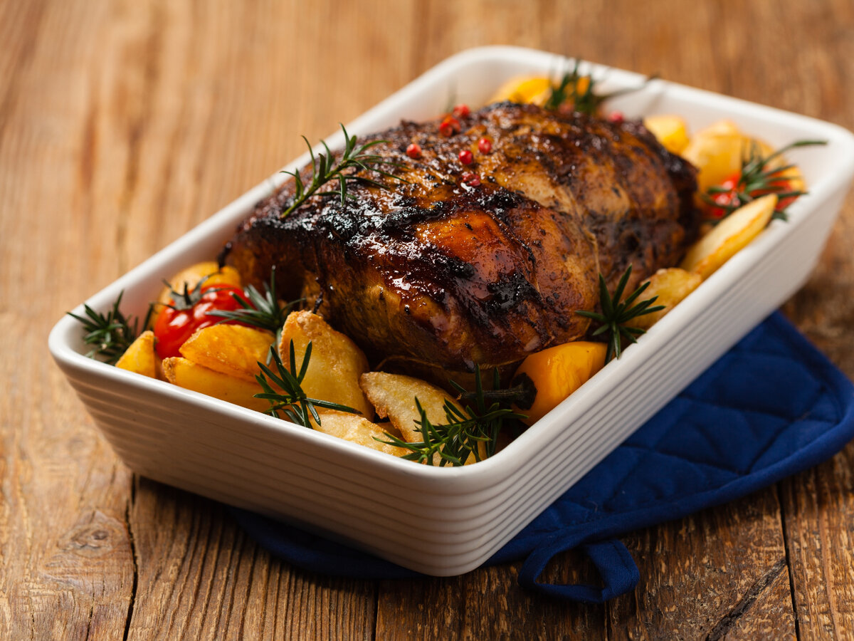 Запеченная свиная шея - рецепт.

