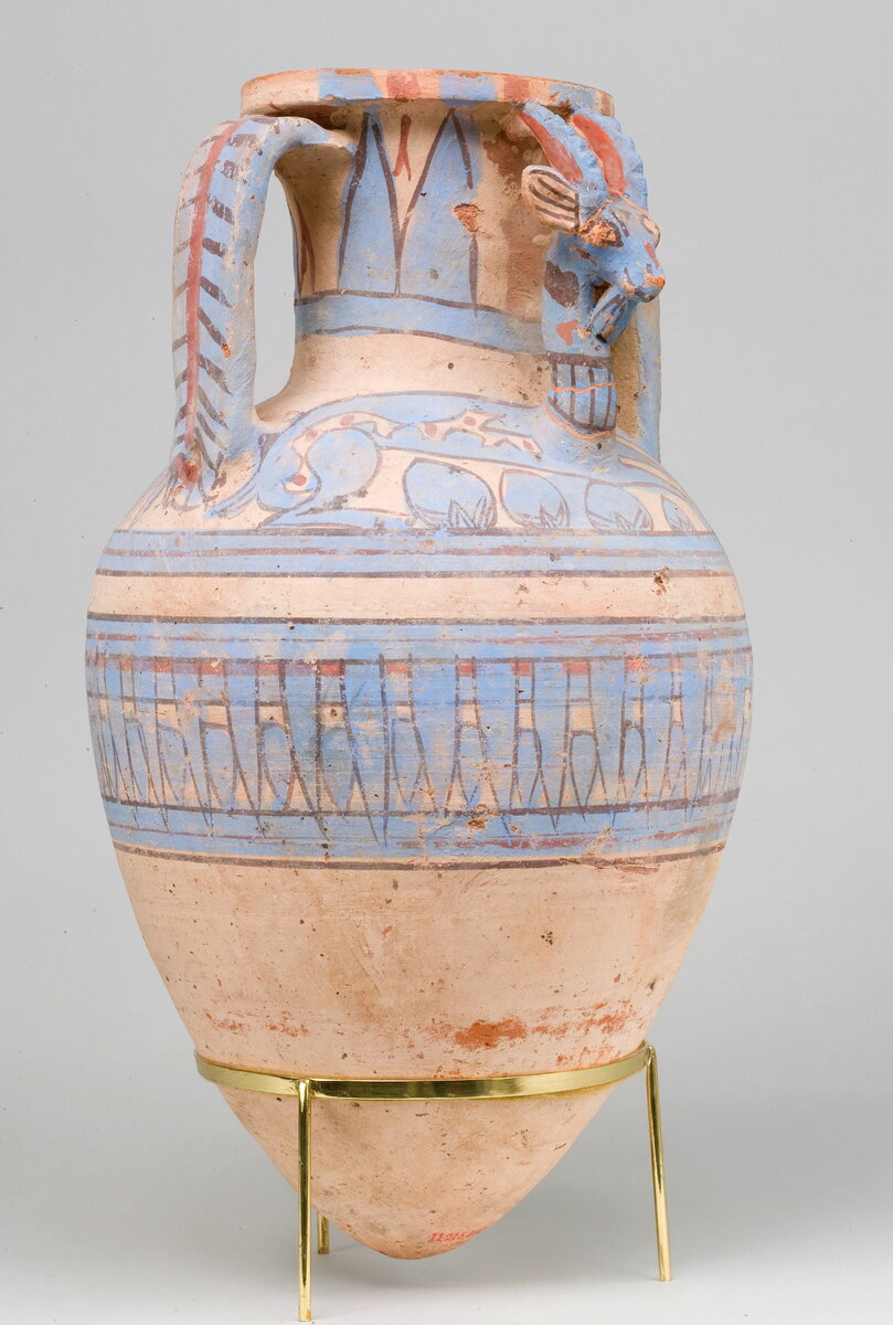 Раскрашенная в голубой цвет амфора из Малката - Египет, Фивы! | Ancient  Channel | Дзен