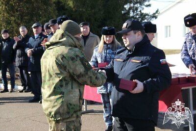    Встреча росгвардейцев, вернувшихся из зоны СВО после выполнения боевых задач © Пресс-служба Главного управления Росгвардии по Московской области